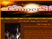 Tablet Screenshot of copperskyband.com